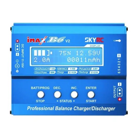 Wholesale SKYRC IMAX B6 V2 Balance Charger Discharger 6A 60W for TB4X NiMH NiCD LiHV NiCd PB Li-ion Battery Charger for RC